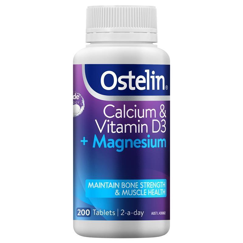 Ostelin Calcium & Vitamin D3 + Magnesium 200 Tablets gallery image