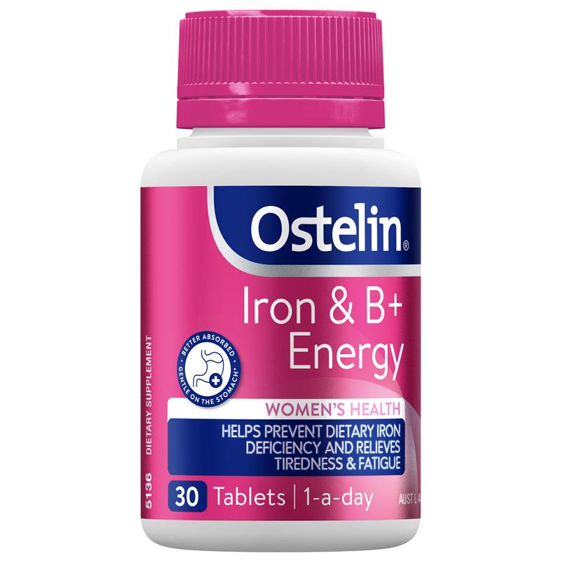 Ostelin Iron & B+ Energy 30 Tablets gallery image