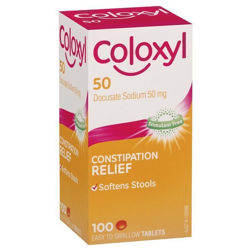 Coloxyl 50mg 100 Tablets Filmcoat
