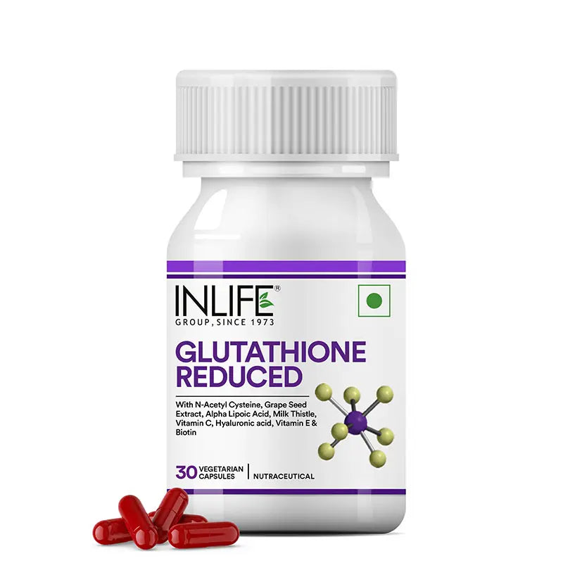 Inlife L-Glutathione Reduced Supplement | 30 Veg. Capsules gallery image