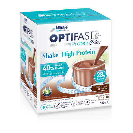 Optifast Protein Plus Shake Chocolate 63g x 10 Sachets gallery image